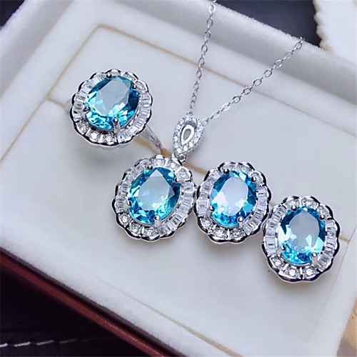 Women's Blue Cubic Zirconia Jewelry Set Earrings Set Geometrical Flower Snowflake Crown Artistic Fashion Classic Trendy Sweet Rhinestone Earrings Jewelry Silver For Christmas Party Evening Gift
Women's Blue Cubic Zirconia Jewelry Set Earrings Set Geometrical Flower Snowflake Crown Artistic Fashion Classic Trendy Sweet Rhinestone Earrings Jewelry Silver For Christmas Party Evening Gift