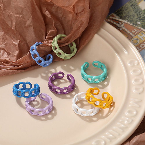 Colorful Open Cuff Ring Hollow Out Resin Plastic Stylish Simple European 1pc One Size
Colorful Open Cuff Ring Hollow Out Resin Plastic Stylish Simple European 1pc One Size