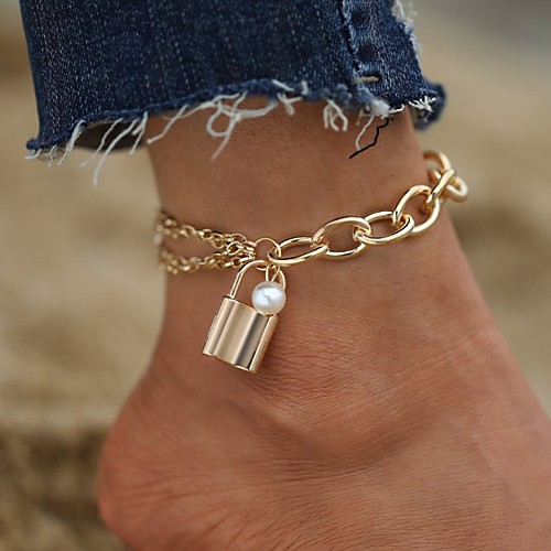 Anklet Stylish Simple Punk Women's Body Jewelry For Street Holiday Drop Alloy Gold 1 PC
Anklet Stylish Simple Punk Women's Body Jewelry For Street Holiday Drop Alloy Gold 1 PC
