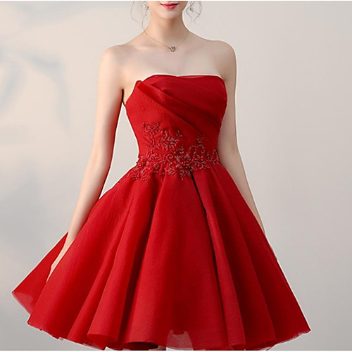 A-Line Minimalist Sexy Engagement Cocktail Party Dress Strapless Sleeveless Short / Mini Satin with Pleats 2021
A-Line Minimalist Sexy Engagement Cocktail Party Dress Strapless Sleeveless Short / Mini Satin with Pleats 2021