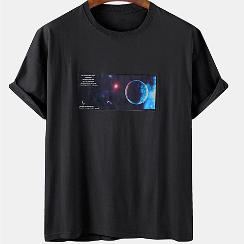 Men's Unisex Tee T shirt Hot Stamping Graphic Prints Interstellar Plus Size Print Short Sleeve Casual Tops Cotton Basic Designer Big and Tall Black
Men's Unisex Tee T shirt Hot Stamping Graphic Prints Interstellar Plus Size Print Short Sleeve Casual Tops Cotton Basic Designer Big and Tall Black