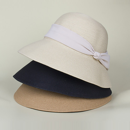 Women's Straw Hat Sports & Outdoor Dailywear Bow Solid Color Black White Hat / Khaki / Spring / Summer
Women's Straw Hat Sports & Outdoor Dailywear Bow Solid Color Black White Hat / Khaki / Spring / Summer