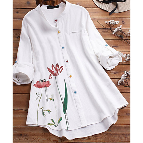Women's Plus Size Tops Shirt Floral Print Long Sleeve Button Down Collar Design No. 1 Design No. 2 Big Size L XL XXL XXXL 4XL
Women's Plus Size Tops Shirt Floral Print Long Sleeve Button Down Collar Design No. 1 Design No. 2 Big Size L XL XXL XXXL 4XL
