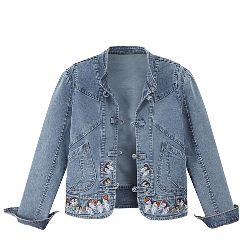Women's Coat Casual / Daily Fall Spring Regular Coat Regular Fit Casual Jacket Solid Color 6005 hem embroidery 6003 placket embroidery / Cotton
Women's Coat Casual / Daily Fall Spring Regular Coat Regular Fit Casual Jacket Solid Color 6005 hem embroidery 6003 placket embroidery / Cotton