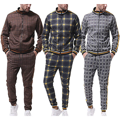 men's activewear sets - winter long sleeve classic plaid tracksuit - full-zip sweatshirt jacket with pants for mens - stylish sportswear for men gym - xmas gifts for men
men's activewear sets - winter long sleeve classic plaid tracksuit - full-zip sweatshirt jacket with pants for mens - stylish sportswear for men gym - xmas gifts for men