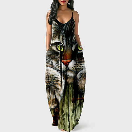Women's Strap Dress Maxi long Dress Yellow Army Green Light Brown Gray Camel Khaki Rainbow Orange White Light gray Sleeveless Cat Print Summer V Neck Casual Loose 2021 XS S M L XL XXL 3XL 4XL 5XL 6XL
Women's Strap Dress Maxi long Dress Yellow Army Green Light Brown Gray Camel Khaki Rainbow Orange White Light gray Sleeveless Cat Print Summer V Neck Casual Loose 2021 XS S M L XL XXL 3XL 4XL 5XL 6XL