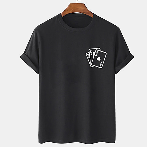 Men's Unisex Tee T shirt Hot Stamping Graphic Prints Poker Plus Size Print Short Sleeve Casual Tops Cotton Basic Designer Big and Tall Black Gray
Men's Unisex Tee T shirt Hot Stamping Graphic Prints Poker Plus Size Print Short Sleeve Casual Tops Cotton Basic Designer Big and Tall Black Gray