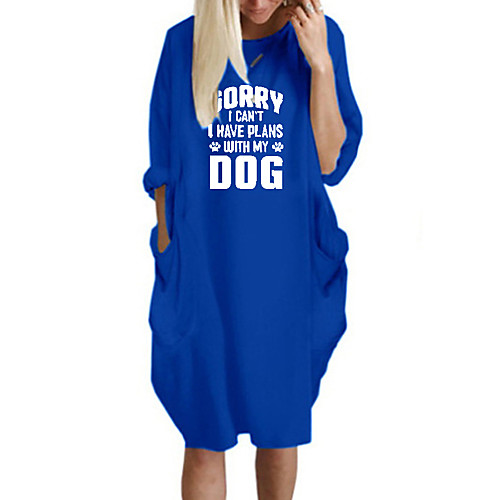 Women's T Shirt Dress Tee Dress Knee Length Dress Blue Yellow Fuchsia Gray Green White Black Long Sleeve Letter Spring Summer Round Neck Casual Oversized 2021 S M L XL XXL 3XL 4XL 5XL
Women's T Shirt Dress Tee Dress Knee Length Dress Blue Yellow Fuchsia Gray Green White Black Long Sleeve Letter Spring Summer Round Neck Casual Oversized 2021 S M L XL XXL 3XL 4XL 5XL