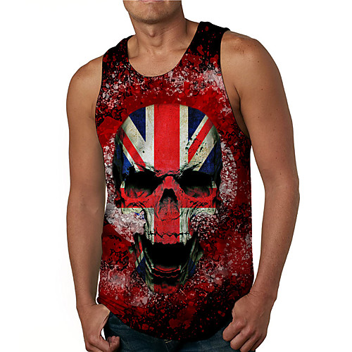 Men's Tank Top Undershirt 3D Print Graphic Prints Skull Print Sleeveless Daily Tops Casual Designer Big and Tall Red
Men's Tank Top Undershirt 3D Print Graphic Prints Skull Print Sleeveless Daily Tops Casual Designer Big and Tall Red