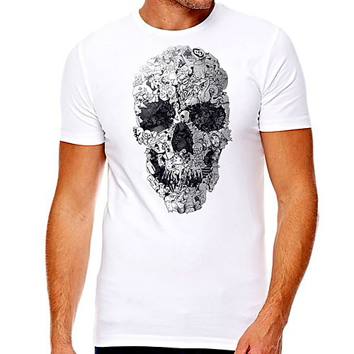 Men's Unisex Tee T shirt Hot Stamping Graphic Prints Skull Plus Size Print Short Sleeve Casual Tops Cotton Basic Designer Big and Tall White
Men's Unisex Tee T shirt Hot Stamping Graphic Prints Skull Plus Size Print Short Sleeve Casual Tops Cotton Basic Designer Big and Tall White