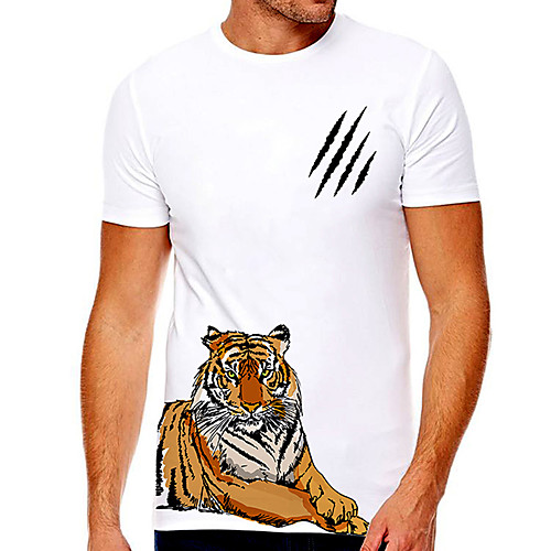 Men's Unisex Tee T shirt Hot Stamping Graphic Prints Tiger Plus Size Print Short Sleeve Casual Tops Cotton Basic Designer Big and Tall White
Men's Unisex Tee T shirt Hot Stamping Graphic Prints Tiger Plus Size Print Short Sleeve Casual Tops Cotton Basic Designer Big and Tall White