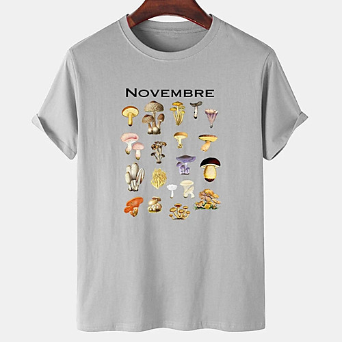 Men's Unisex Tee T shirt Hot Stamping Graphic Prints Mushroom Letter Plus Size Print Short Sleeve Casual Tops Cotton Basic Designer Big and Tall White Light gray
Men's Unisex Tee T shirt Hot Stamping Graphic Prints Mushroom Letter Plus Size Print Short Sleeve Casual Tops Cotton Basic Designer Big and Tall White Light gray