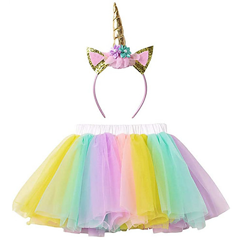 Princess Unicorn Cosplay Costume Masquerade Flower Girl Dress Girls' Movie Cosplay Vacation Christmas Rainbow Skirt Headwear Christmas Halloween Children's Day Polyester / Cotton
Princess Unicorn Cosplay Costume Masquerade Flower Girl Dress Girls' Movie Cosplay Vacation Christmas Rainbow Skirt Headwear Christmas Halloween Children's Day Polyester / Cotton