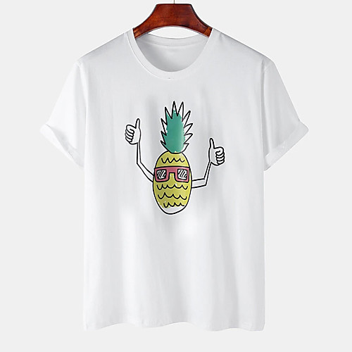 Men's Unisex Tee T shirt Hot Stamping Graphic Prints Pineapple Plus Size Print Short Sleeve Casual Tops Cotton Basic Designer Big and Tall White
Men's Unisex Tee T shirt Hot Stamping Graphic Prints Pineapple Plus Size Print Short Sleeve Casual Tops Cotton Basic Designer Big and Tall White
