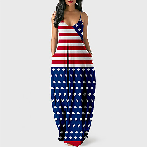 Women's Strap Dress Maxi long Dress Blue Wine Orange Light gray Red Beige Sleeveless Print Flag Print Summer V Neck Casual Loose 2021 XS S M L XL XXL 3XL 4XL
Women's Strap Dress Maxi long Dress Blue Wine Orange Light gray Red Beige Sleeveless Print Flag Print Summer V Neck Casual Loose 2021 XS S M L XL XXL 3XL 4XL