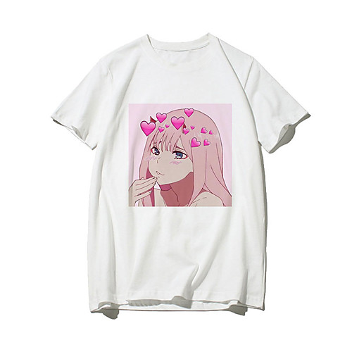Inspired by Darling in the Franxx Zero Two Anime Cartoon Polyester / Cotton Blend Print Harajuku Graphic Kawaii T-shirt For Women's / Men's
Inspired by Darling in the Franxx Zero Two Anime Cartoon Polyester / Cotton Blend Print Harajuku Graphic Kawaii T-shirt For Women's / Men's