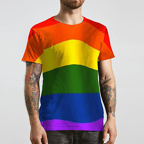 Men's Tee T shirt 3D Print Rainbow Graphic Prints Print Short Sleeve Daily Tops Casual Designer Big and Tall Rainbow
Men's Tee T shirt 3D Print Rainbow Graphic Prints Print Short Sleeve Daily Tops Casual Designer Big and Tall Rainbow