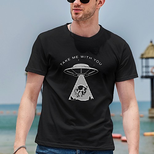 Men's Tee T shirt Hot Stamping Graphic Prints UFO Plus Size Print Short Sleeve Casual Tops Cotton Basic Designer Big and Tall Black
Men's Tee T shirt Hot Stamping Graphic Prints UFO Plus Size Print Short Sleeve Casual Tops Cotton Basic Designer Big and Tall Black