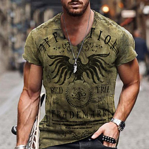Men's Tee T shirt Shirt 3D Print Graphic Eagle Plus Size Short Sleeve Casual Tops Basic Vintage Designer Slim Fit Yellow Khaki Green / Summer
Men's Tee T shirt Shirt 3D Print Graphic Eagle Plus Size Short Sleeve Casual Tops Basic Vintage Designer Slim Fit Yellow Khaki Green / Summer