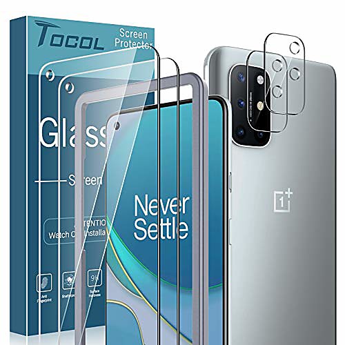 tocol 4 pack compatible with oneplus 8t, oneplus 8t 5g - 2 pack tempered glass screen protector and 2 pack tempered glass camera lens protector case friendly bubble free
tocol 4 pack compatible with oneplus 8t, oneplus 8t 5g - 2 pack tempered glass screen protector and 2 pack tempered glass camera lens protector case friendly bubble free