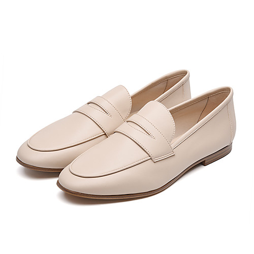 Women's Loafers & Slip-Ons Penny Loafers Classic Loafers Flat Heel Round Toe Casual Classic Minimalism Daily Office PU Solid Colored Almond White
Women's Loafers & Slip-Ons Penny Loafers Classic Loafers Flat Heel Round Toe Casual Classic Minimalism Daily Office PU Solid Colored Almond White