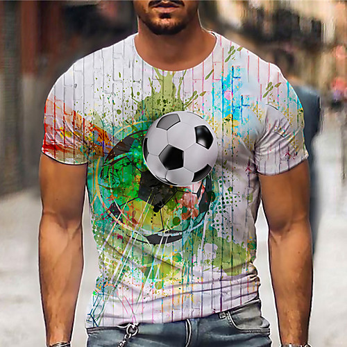 Men's Tee T shirt 3D Print Graphic Prints Football Print Short Sleeve Daily Tops Casual Designer Big and Tall White
Men's Tee T shirt 3D Print Graphic Prints Football Print Short Sleeve Daily Tops Casual Designer Big and Tall White