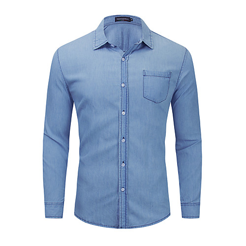 Men's Shirt Solid Color Button-Down Long Sleeve Casual Tops 100% Cotton Lightweight Casual Fashion Breathable Blue
Men's Shirt Solid Color Button-Down Long Sleeve Casual Tops 100% Cotton Lightweight Casual Fashion Breathable Blue