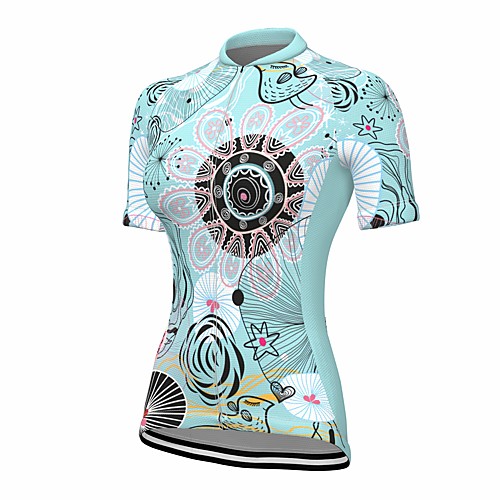 21Grams Women's Short Sleeve Cycling Jersey Summer Spandex Polyester Sky Blue 3D Floral Botanical Bike Jersey Top Mountain Bike MTB Road Bike Cycling Quick Dry Moisture Wicking Breathable Sports
21Grams Women's Short Sleeve Cycling Jersey Summer Spandex Polyester Sky Blue 3D Floral Botanical Bike Jersey Top Mountain Bike MTB Road Bike Cycling Quick Dry Moisture Wicking Breathable Sports