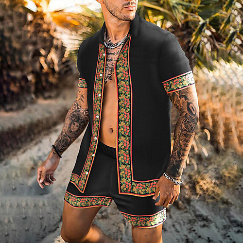 Men's Shirt Suits Shirt Leaves Button-Down Short Sleeve Casual Tops Casual Fashion Hawaiian Breathable White Black
Men's Shirt Suits Shirt Leaves Button-Down Short Sleeve Casual Tops Casual Fashion Hawaiian Breathable White Black