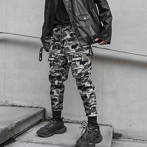 Men's Stylish Sporty Casual / Sporty Streetwear Comfort Daily Sports Jogger Pants Tactical Cargo Trousers Pants Camouflage Full Length Drawstring Pocket Elastic Drawstring Design Print Grey
Men's Stylish Sporty Casual / Sporty Streetwear Comfort Daily Sports Jogger Pants Tactical Cargo Trousers Pants Camouflage Full Length Drawstring Pocket Elastic Drawstring Design Print Grey