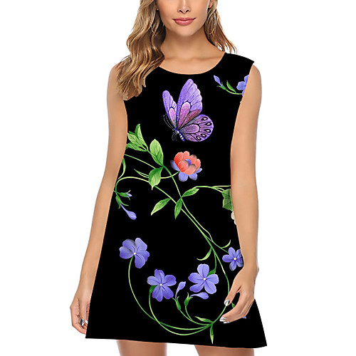 Women's A Line Dress Short Mini Dress Black Sleeveless Pattern Summer Casual 2021 S M L XL 2XL 3XL
Women's A Line Dress Short Mini Dress Black Sleeveless Pattern Summer Casual 2021 S M L XL 2XL 3XL