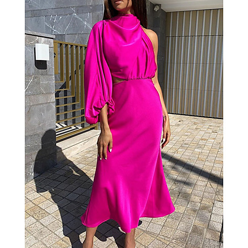 Women's Sheath Dress Maxi long Dress Fuchsia Long Sleeve Solid Color Fall Summer Turtleneck Casual Holiday 2021 S M L XL
Women's Sheath Dress Maxi long Dress Fuchsia Long Sleeve Solid Color Fall Summer Turtleneck Casual Holiday 2021 S M L XL