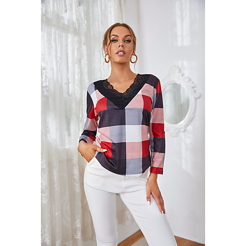 LITB Basic Women's V-Neck Lattice Graticule Shirt Women Lace Top Blouse Daily Summer
LITB Basic Women's V-Neck Lattice Graticule Shirt Women Lace Top Blouse Daily Summer