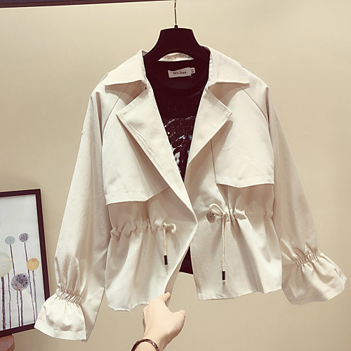 Women's Coat Daily Wear Fall Winter Regular Coat V Neck Regular Fit Casual Jacket Solid Color Pocket Blushing Pink Black / Spring
Women's Coat Daily Wear Fall Winter Regular Coat V Neck Regular Fit Casual Jacket Solid Color Pocket Blushing Pink Black / Spring