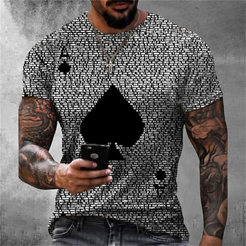 Men's Tee T shirt Shirt 3D Print Graphic Card Plus Size Short Sleeve Casual Tops Basic Designer Slim Fit Big and Tall Blue Yellow Gray
Men's Tee T shirt Shirt 3D Print Graphic Card Plus Size Short Sleeve Casual Tops Basic Designer Slim Fit Big and Tall Blue Yellow Gray
