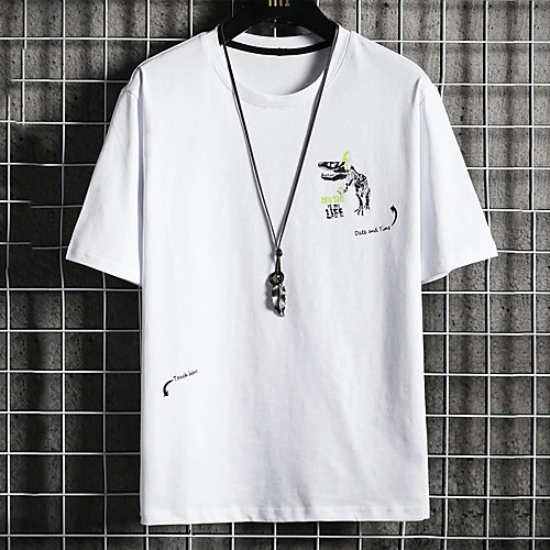 Men's Unisex Tee T shirt Shirt Hot Stamping Graphic Prints Dinosaur Plus Size Print Short Sleeve Casual Tops Cotton Basic Fashion Designer Big and Tall Round Neck White Black Dark Gray / Summer
Men's Unisex Tee T shirt Shirt Hot Stamping Graphic Prints Dinosaur Plus Size Print Short Sleeve Casual Tops Cotton Basic Fashion Designer Big and Tall Round Neck White Black Dark Gray / Summer