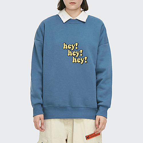 Women's Pullover Sweatshirt Letter Print Daily Other Prints Basic Hoodies Sweatshirts Loose Blue Blushing Pink White
Women's Pullover Sweatshirt Letter Print Daily Other Prints Basic Hoodies Sweatshirts Loose Blue Blushing Pink White