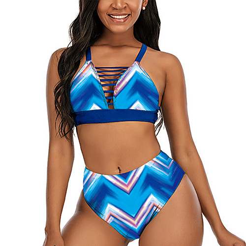 Women's Bikini Swimsuit Blue ripple Color gradient Color snowflakes Plus Size Swimwear Bathing Suits
Women's Bikini Swimsuit Blue ripple Color gradient Color snowflakes Plus Size Swimwear Bathing Suits