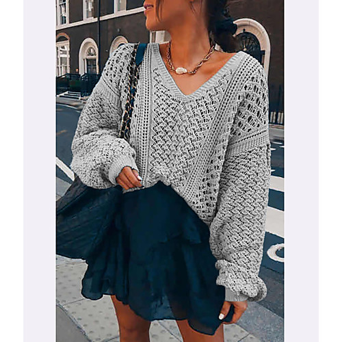 Women's Solid Color Cardigan Long Sleeve Sweater Cardigans U Neck Blue Gray Green
Women's Solid Color Cardigan Long Sleeve Sweater Cardigans U Neck Blue Gray Green
