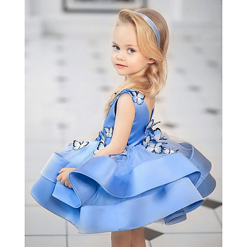 Ball Gown Knee Length Flower Girl Dresses Party Tulle Sleeveless V Neck with Flower
Ball Gown Knee Length Flower Girl Dresses Party Tulle Sleeveless V Neck with Flower