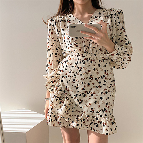 Women's Sheath Dress Short Mini Dress White Black Long Sleeve Floral Patchwork Print Fall Summer V Neck Elegant Casual Party Slim 2021 One-Size
Women's Sheath Dress Short Mini Dress White Black Long Sleeve Floral Patchwork Print Fall Summer V Neck Elegant Casual Party Slim 2021 One-Size