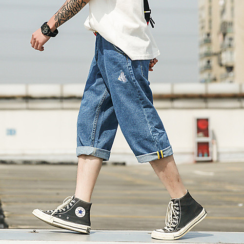 Men's Stylish Sporty Casual / Sporty Streetwear Comfort Daily Sports Pants Jeans Trousers Pants Embroidery Calf-Length Embroidered Pocket Deep Blue
Men's Stylish Sporty Casual / Sporty Streetwear Comfort Daily Sports Pants Jeans Trousers Pants Embroidery Calf-Length Embroidered Pocket Deep Blue