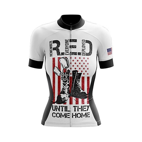 21Grams Women's Short Sleeve Cycling Jersey Summer Spandex BlackWhite American / USA Bike Top Mountain Bike MTB Road Bike Cycling Sports Clothing Apparel / Stretchy / Athleisure
21Grams Women's Short Sleeve Cycling Jersey Summer Spandex BlackWhite American / USA Bike Top Mountain Bike MTB Road Bike Cycling Sports Clothing Apparel / Stretchy / Athleisure