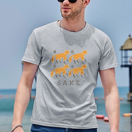 Men's Tee T shirt Hot Stamping Graphic Prints Fox Plus Size Print Short Sleeve Casual Tops Cotton Basic Designer Big and Tall White Gray
Men's Tee T shirt Hot Stamping Graphic Prints Fox Plus Size Print Short Sleeve Casual Tops Cotton Basic Designer Big and Tall White Gray