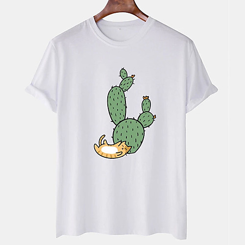 Men's Unisex Tee T shirt Hot Stamping Cartoon Graphic Prints Cactus Plus Size Print Short Sleeve Casual Tops Cotton Basic Designer Big and Tall White Black
Men's Unisex Tee T shirt Hot Stamping Cartoon Graphic Prints Cactus Plus Size Print Short Sleeve Casual Tops Cotton Basic Designer Big and Tall White Black