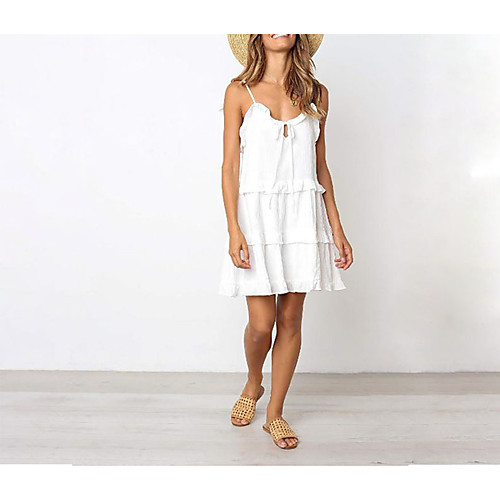 Women's A Line Dress Short Mini Dress Brick red White Sleeveless Solid Color Summer Casual 2021 S M L XL
Women's A Line Dress Short Mini Dress Brick red White Sleeveless Solid Color Summer Casual 2021 S M L XL