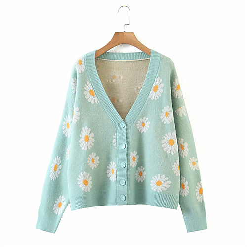 Women's Stylish Daisy Cardigan Long Sleeve Sweater Cardigans V Neck Fall Winter White Blue Blushing Pink
Women's Stylish Daisy Cardigan Long Sleeve Sweater Cardigans V Neck Fall Winter White Blue Blushing Pink