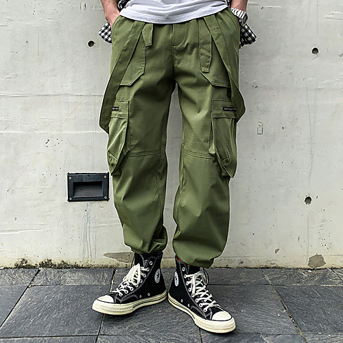 Men's Stylish Sporty Casual / Sporty Streetwear Comfort Daily Sports Jogger Pants Jeans Tactical Cargo Trousers Pants Solid Color Full Length Drawstring Pocket Elastic Drawstring Design Black Green
Men's Stylish Sporty Casual / Sporty Streetwear Comfort Daily Sports Jogger Pants Jeans Tactical Cargo Trousers Pants Solid Color Full Length Drawstring Pocket Elastic Drawstring Design Black Green