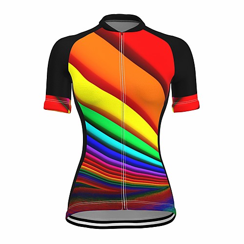 21Grams Women's Short Sleeve Cycling Jersey Summer Spandex Red Rainbow Bike Top Mountain Bike MTB Road Bike Cycling Quick Dry Moisture Wicking Sports Clothing Apparel / Stretchy / Athleisure
21Grams Women's Short Sleeve Cycling Jersey Summer Spandex Red Rainbow Bike Top Mountain Bike MTB Road Bike Cycling Quick Dry Moisture Wicking Sports Clothing Apparel / Stretchy / Athleisure
