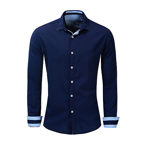 Men's Shirt Solid Color Button-Down Long Sleeve Casual Tops 100% Cotton Lightweight Casual Fashion Breathable Navy Blue
Men's Shirt Solid Color Button-Down Long Sleeve Casual Tops 100% Cotton Lightweight Casual Fashion Breathable Navy Blue